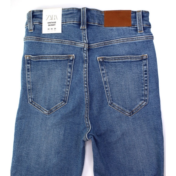 Zara NWT High Rise Vintage Skinny Ankle Length Sizes 00, 2 Available - Picture 7 of 12